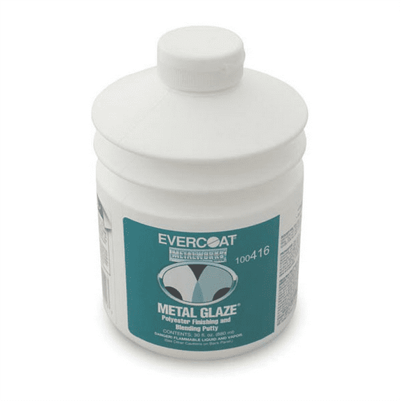 Fibre glass Evercoat METAL GLAZE 100416 Polyester Finishing and Blending Putty, 30 oz Pump, Thixotropic Liquid