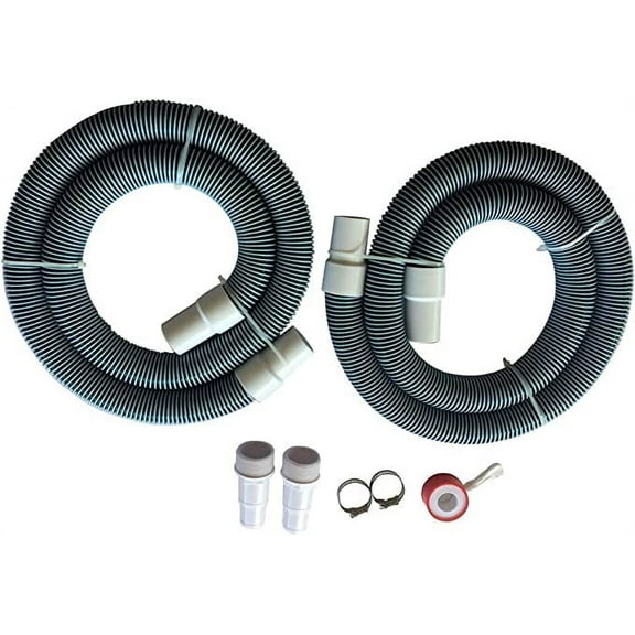 FibroPool Professional 1 1/2" Swimming Pool Filter Hose Replacement Kit (6 Feet, 2 Pack)