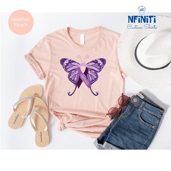 Fibromyalgia Awareness Shirt: Butterfly Ribbon, Chronic Illness Support SWEATSHIRT All Size S-5XL