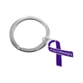 thumbnail image 1 of Fibromyalgia Purple Ribbon Awareness Split Style Keychains, 1 of 2