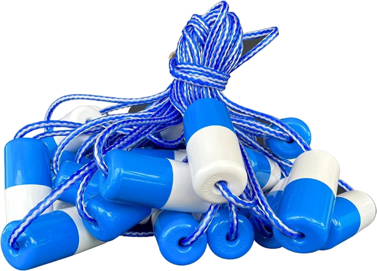 FibroPool 100ft Safety Rope with Floats, Pre-Assembled Divider Buoy ...
