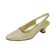 thumbnail image 1 of Fic Floral Priya Women's Extra Wide Width Metallic Dress Slingback, 1 of 6