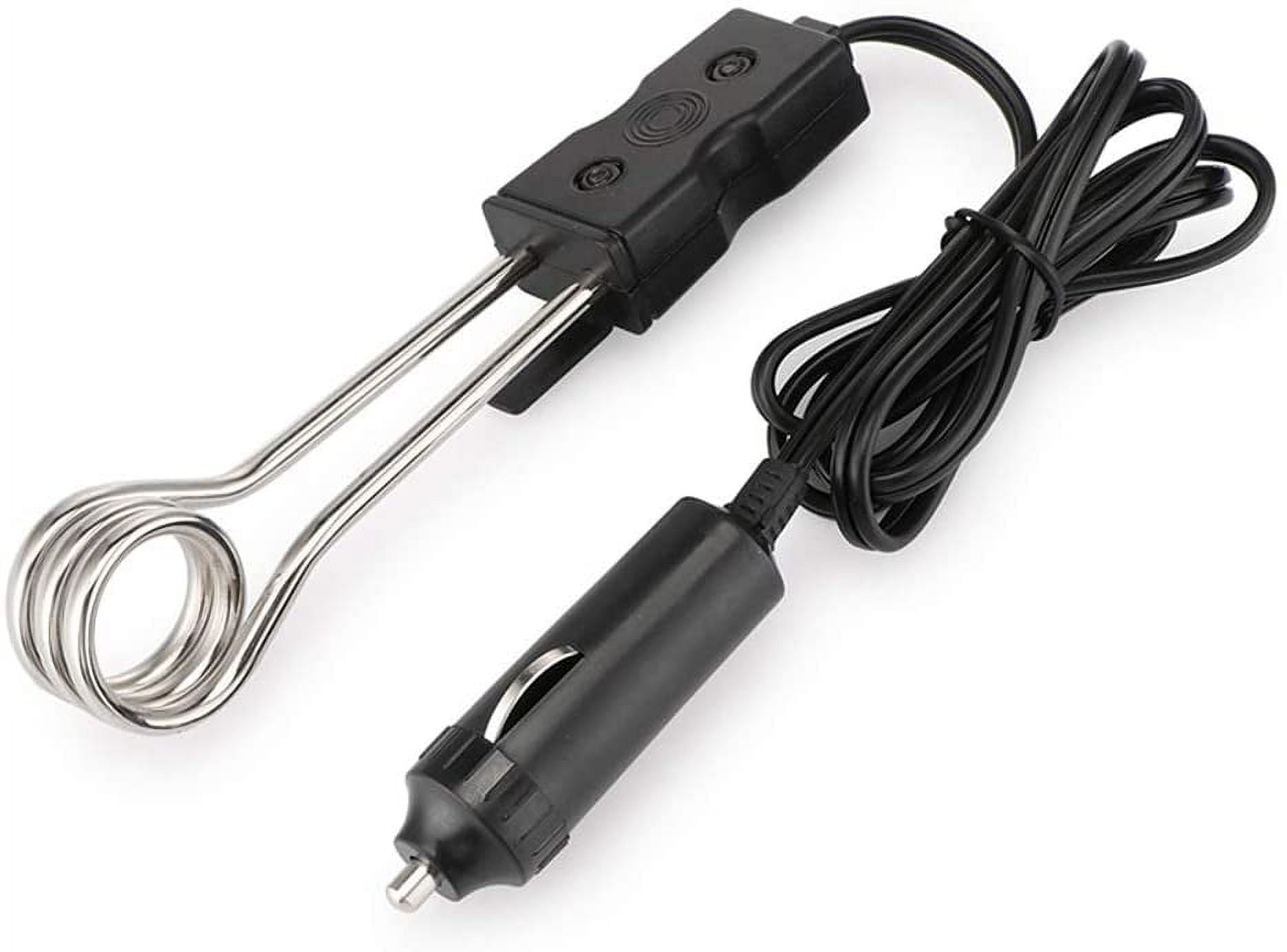 Ficarrico 12V Immersion Kettle, Mini Water Heater Travel Immersion