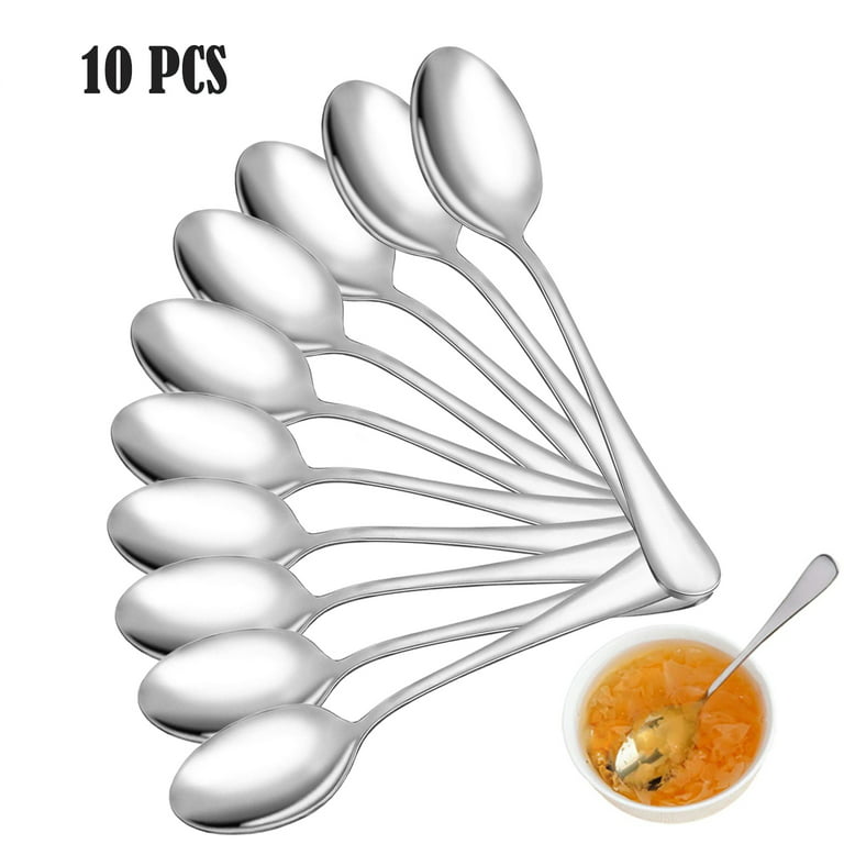 Hiware Dinner Spoons Set, Food Grade Stainless Steel Spoons Silverware for  Home, Kitchen or Restaurant - Mirror Polished, Dishwasher Safe, Set of 12