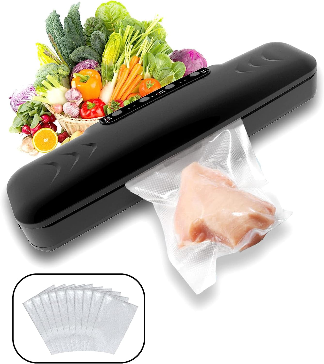 Food Vacuum Ing Automatic Air Ing Mini Bag Ing Paper Crimper For