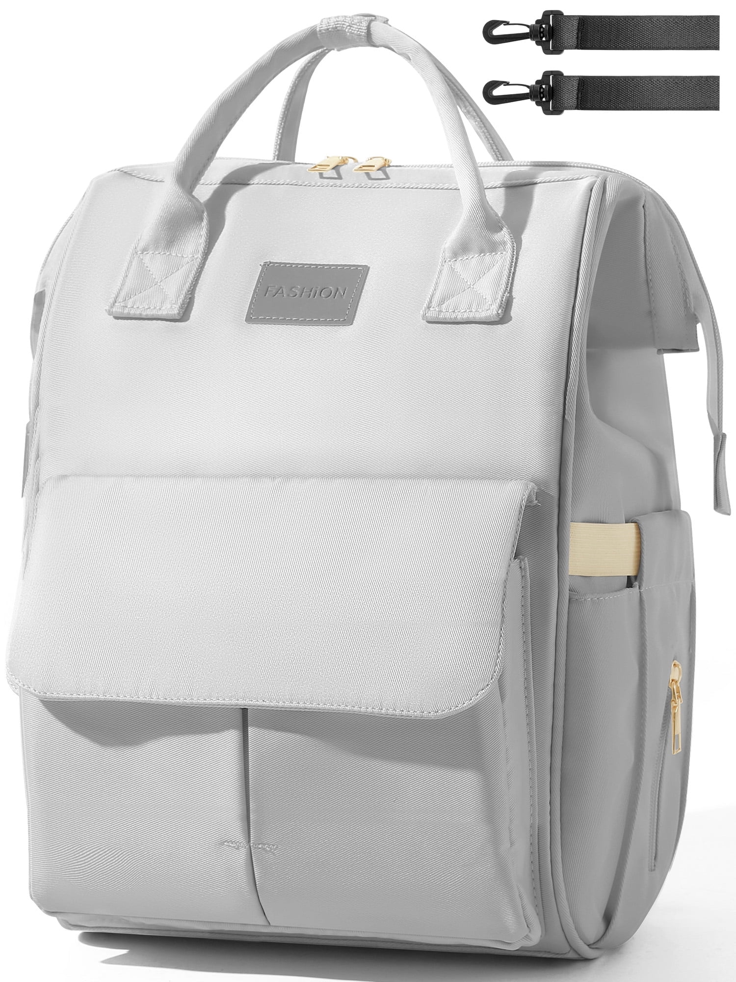 Diaper Bag Backpacks with Insulated Pocket,Waterproof Large Baby Bag for Boys Girls,Unisex Travel Baby Changing Bag for Mom Dad,Gray