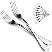Ficcug Food-Grade Stainless Steel Dinner Forks Set,Salad Flatware Forks of 10