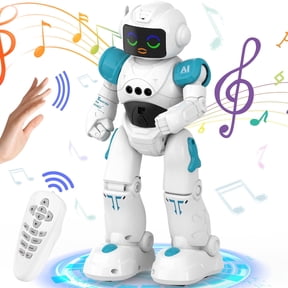 Ficcug Kid Remote Control Intelligent Robot Toys,Smart Talking Voice Emo Robot Toy,Gesture Sensing Programmable,Gifts for Ages 3+ Boys Girls