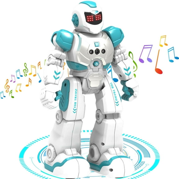 Ficcug Kid Remote Control Intelligent Robot Toys ,Programmable Educational Toy,Gesture Sensing Smart Robot for Boys Girls Gifts,for Ages 3 and up,Green