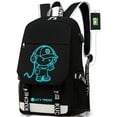 thumbnail image 1 of Ficcug Luminous School Bags Backpacks,16" Laptop Backpack with USB Charge Port,Student Bookbags for Boys Girls Women Men Teens,Black, 1 of 10