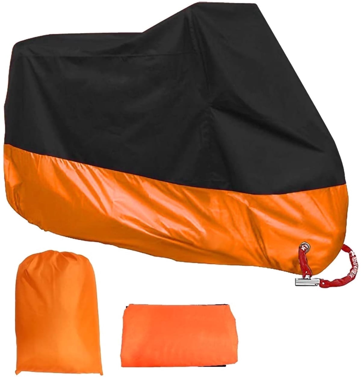 Motorcycle Cover,3XL Waterproof Motorbike Cover for All-Weather Outdoor Indoor Dust and UV Protection,Universal Large up to 105" Motorcycles Scooter