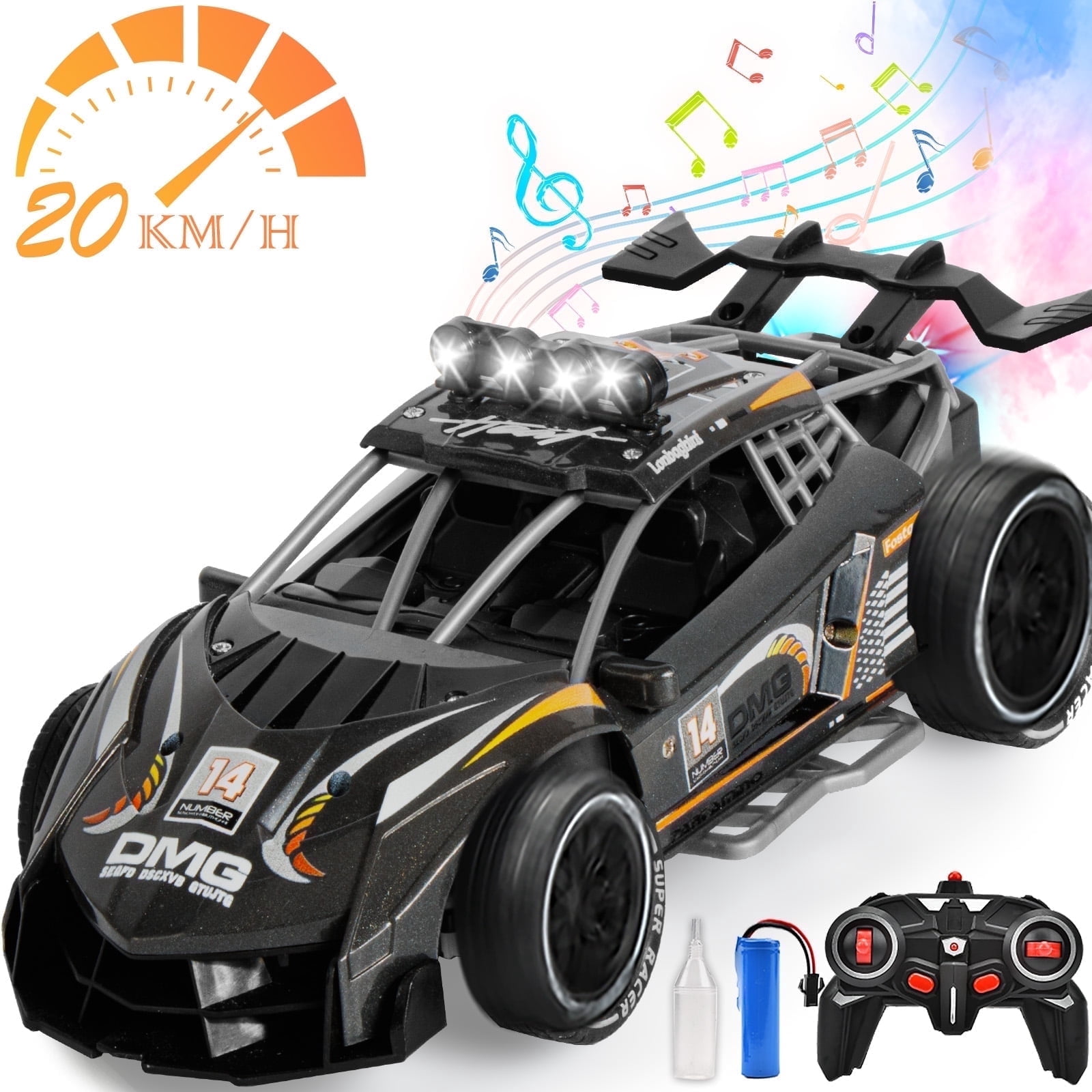 Ficcug 360° Flip Stunt RC Mini Cars with Lights & Music, Perfect for ...