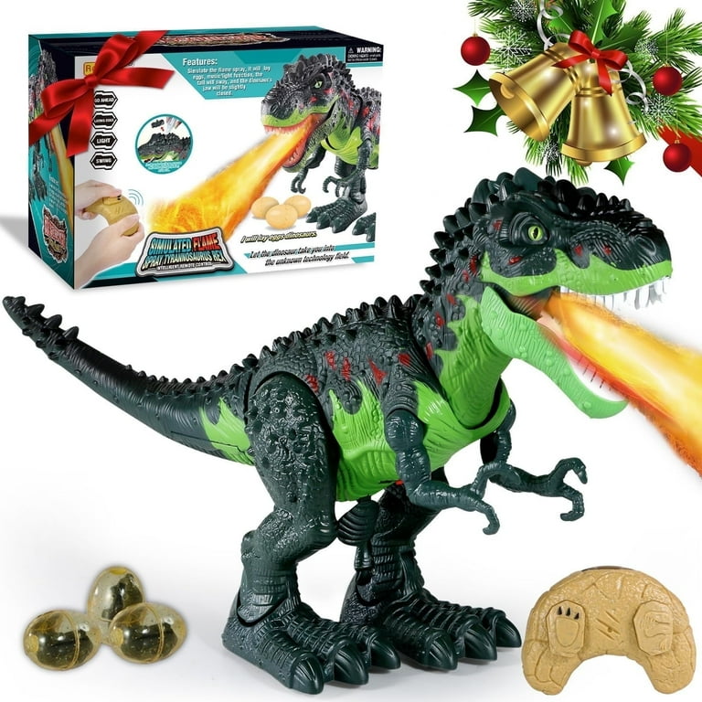 Ficcug Remote Control Dinosaur Robot Toys for Kids 3-5,Realistic