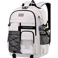 thumbnail image 1 of Ficcug School Backpack for 15.6" Laptop,Fashion Waterproof School Bag for Boys Girls Women Men Teens,Middle / High / College Bookbags,off-White, 1 of 9