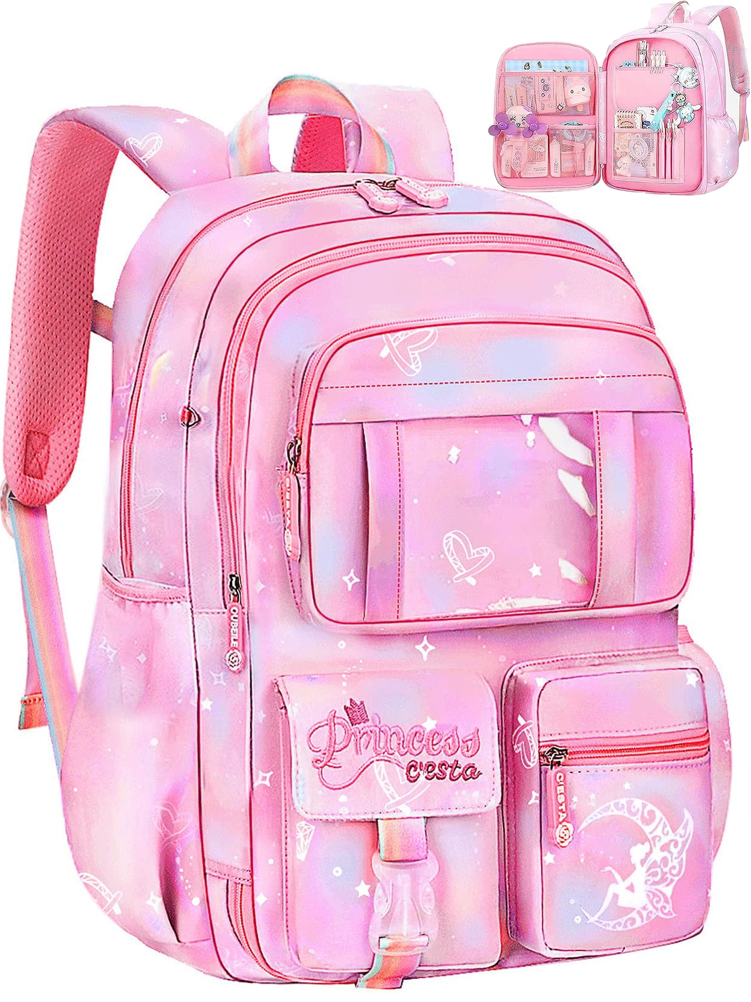 Ficcug School Bag Backpacks for Girls,15