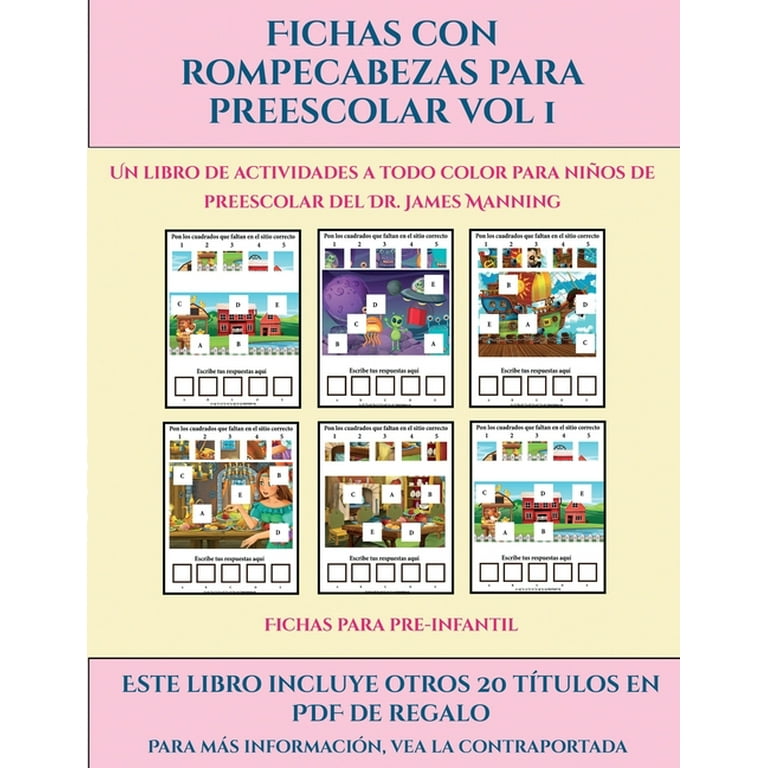 Libros de aprendizaje para niños de 4 años (Un libro de actividades a todo  color para niños de 4 a 5 años - Vol. 1): Este libro contiene 30 fichas con  (Paperback)