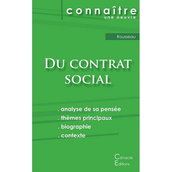 Fiche de lecture Du contrat social de Rousseau (Analyse philosophique de référence et résumé complet) (Paperback)