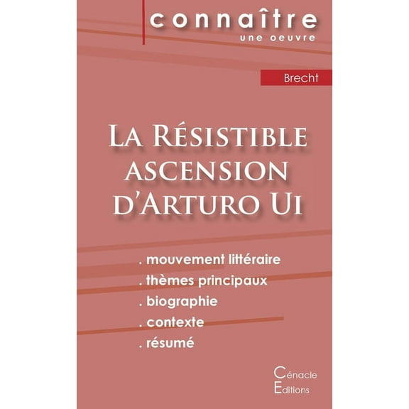 Fiche de lecture La Rsistible ascension d'Arturo Ui de Bertolt Brecht (Analyse littraire de rfrence et rsum complet) (Paperback)