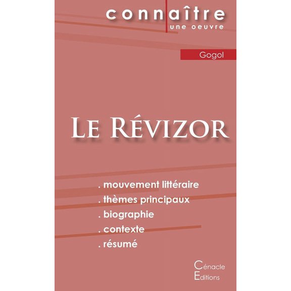 Fiche de lecture Le Rvizor de Nicolas Gogol (Analyse littraire de rfrence et rsum complet), (Paperback)