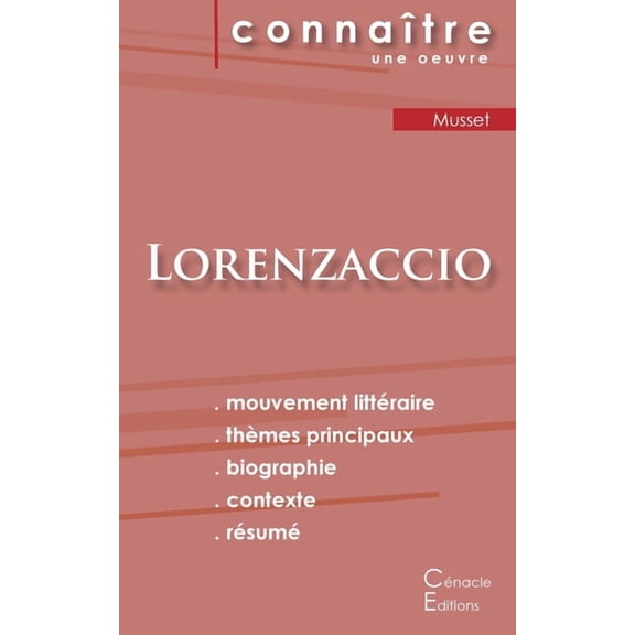 Fiche de lecture Lorenzaccio de Albert de Musset (analyse littraire de rfrence et rsum complet), (Paperback)