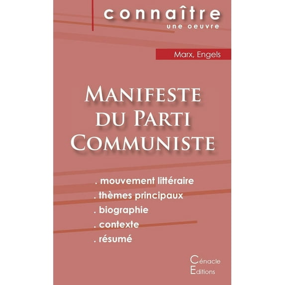 Fiche de lecture Manifeste du Parti Communiste de Karl Marx (analyse philosophique de référence et résumé complet), (Paperback)