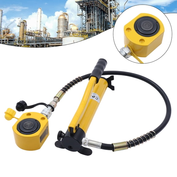 Fichiouy 1.26" Hydraulic Jack 20T Hydraulic Jack Porta Power Kit with CP-180 Manual Hydraulic Hand Pump