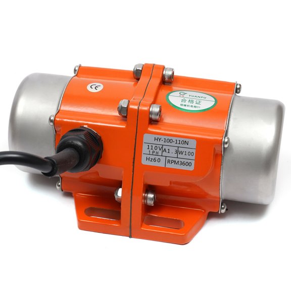 Fichiouy 100W Vibrator Motor Industrial Vibrator Single Phase Vibrating Sieve for Mining Coal Low Noise 3000 RPM