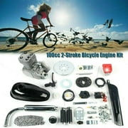 Fichiouy 100cc 2 Stroke Motorized Bicycle Engine Motor Complete Kit CDI Air-Cooled 48km/h