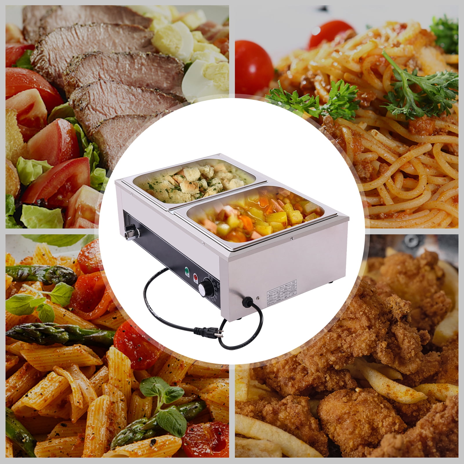 Fichiouy 110V Professional Electric Buffet Food Servers and Warmers ...