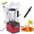 thumbnail image 1 of Fichiouy 2.2L Commercial Blender Soundproof Cover Fruit Juicer Smoothie Mixer with Soundproof Cover Red 2200W, 1 of 9