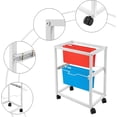thumbnail image 1 of Fichiouy 2/3-Tier Metal Rolling File Cart File Organizer Cabinet with Wheels for Home Office, 1 of 7