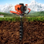 Fichiouy 2.3Hp 2-stroke Gas Powered Post Hole Digger Earth Auger 52cc Powered Engine with 4" 6" 8"Bits