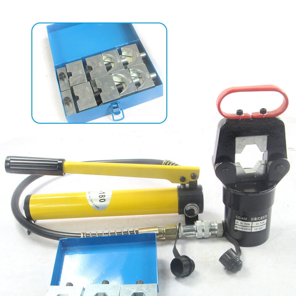 Fichiouy 20T Hydraulic Crimper 360°Head Plier Crimping Tool for Cable Wire Rope 16-400mm2