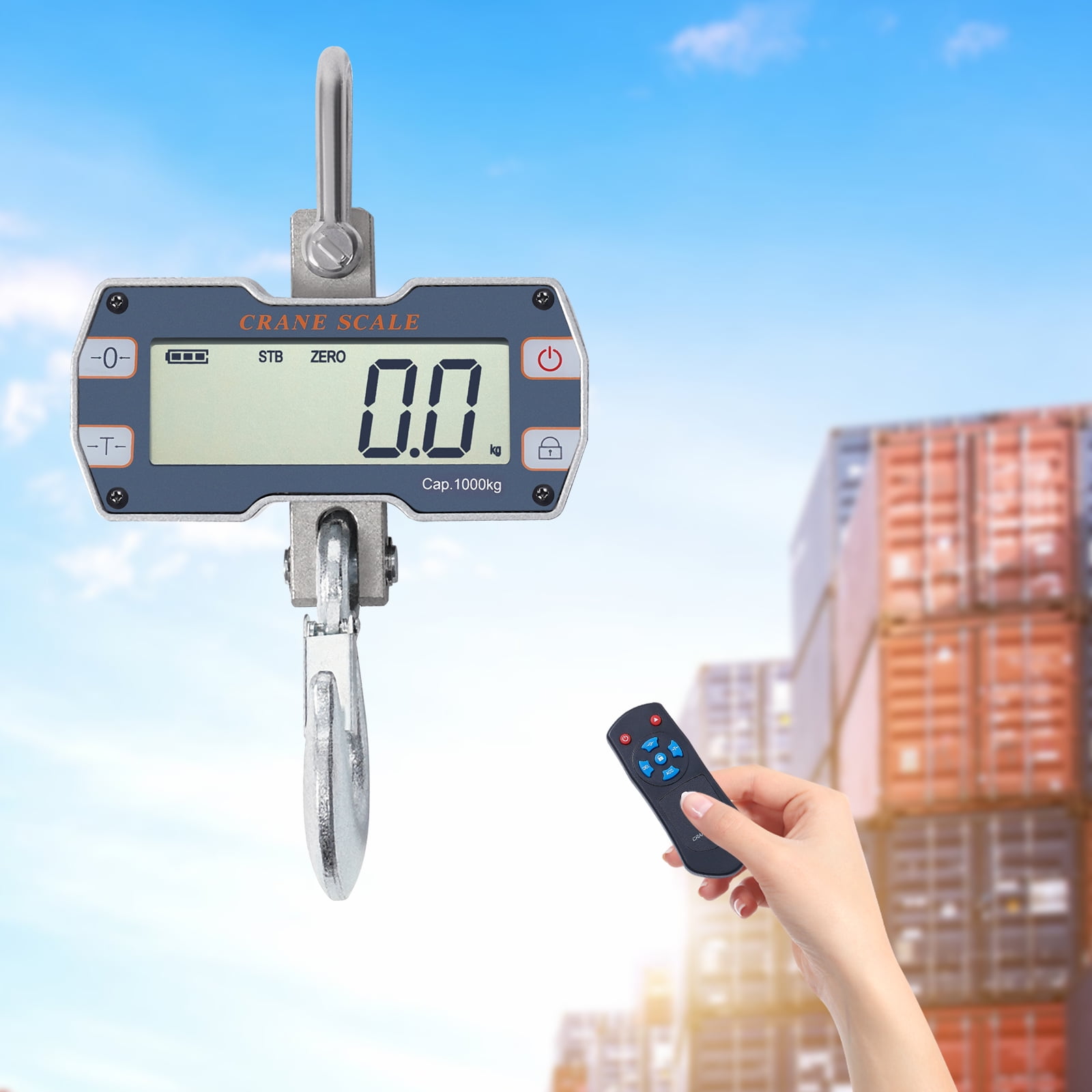 Fichiouy 2200lb Digital Crane Scale High Precision Heavy Duty