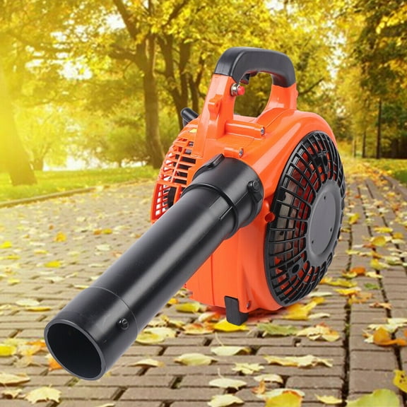 Fichiouy 25.4cc 2-Stroke Gas Powered Handheld Leaf Blower Grass Lawn Blower Air-Cooling for Sanitation Cleaning