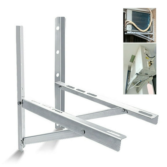 Fichiouy 2Pcs Air Conditioner Rack Wall Mounted Heavy Duty SS304 Thickened A/C Bracket 280kg 1.5P