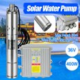 thumbnail image 1 of Fichiouy 3" 400w Solar Water Pump Submersible Deep Well Pump with MPPT Controller 36V, 1 of 10