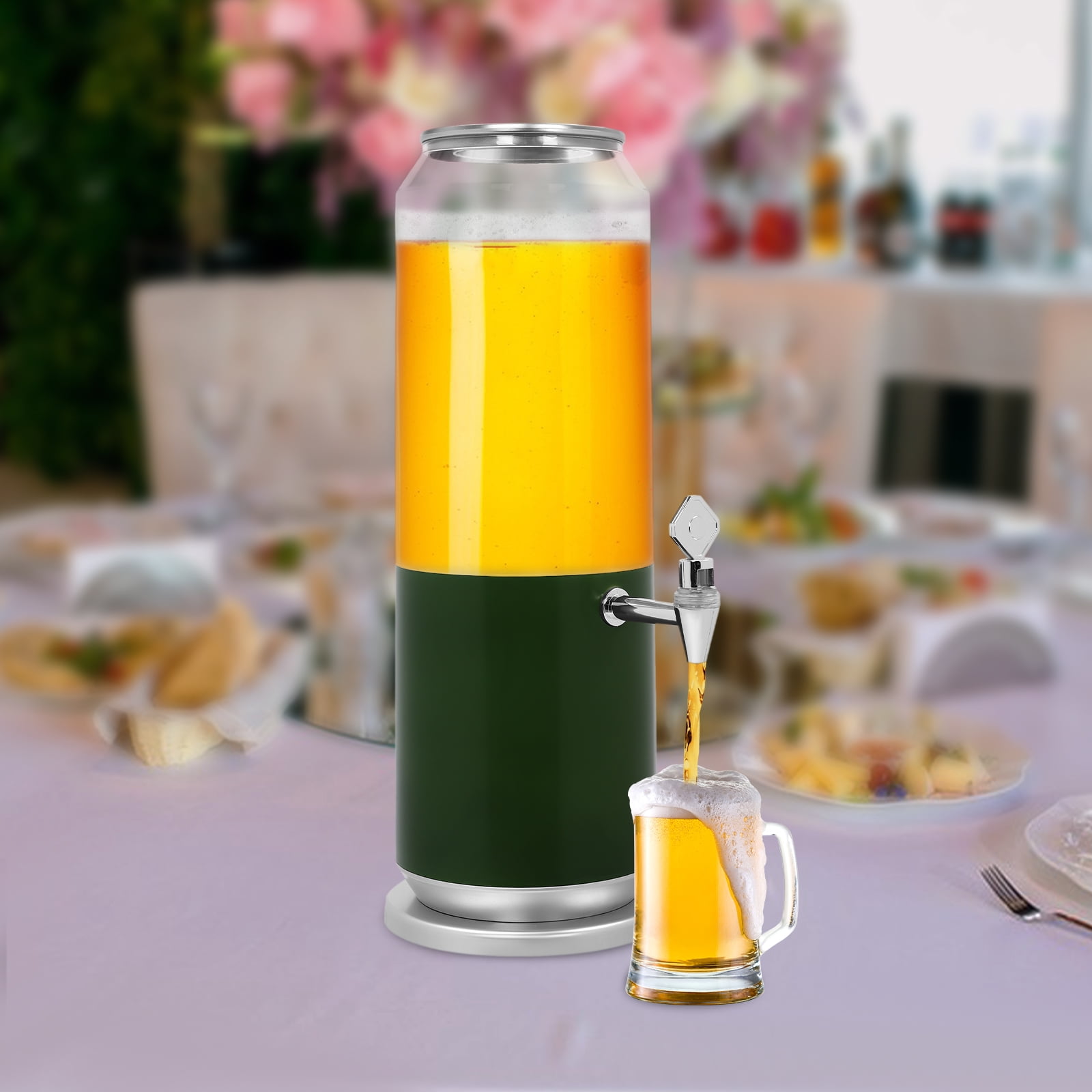 Fichiouy 3L Beverage Dispenser with Stand & Spigot Beverage Cold Drink ...