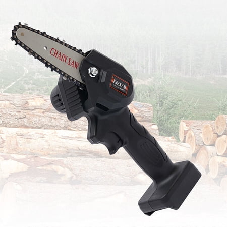 Fichiouy 4" Handheld Cordless Electric Chainsaw Mini Small Wood Cutter Tool with Battery 24V