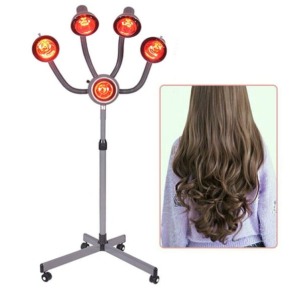 Fichiouy 5 Heads Infrared Lamp Infrared Heat Hair Color Processing Drying Hair Care Salon