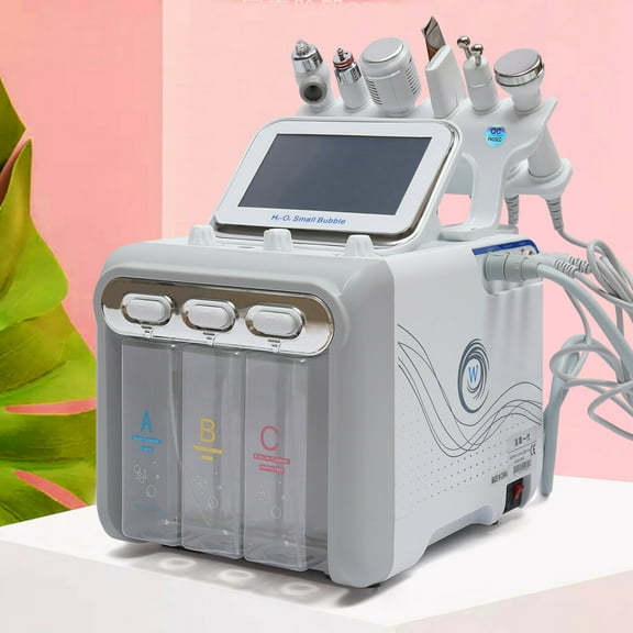 Fichiouy 6 In 1 Hydro Dermabrasion Facial Beauty Machine Water Microdermabrasion Deep Facial Cleansing
