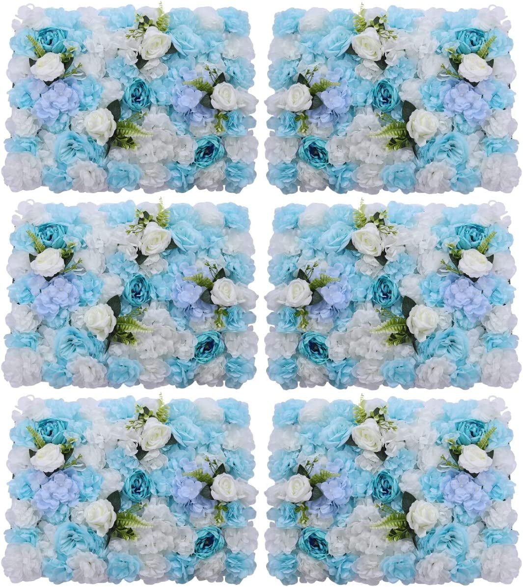 Aperturee White Faux Flower Wall Panels For Wedding Decoration
