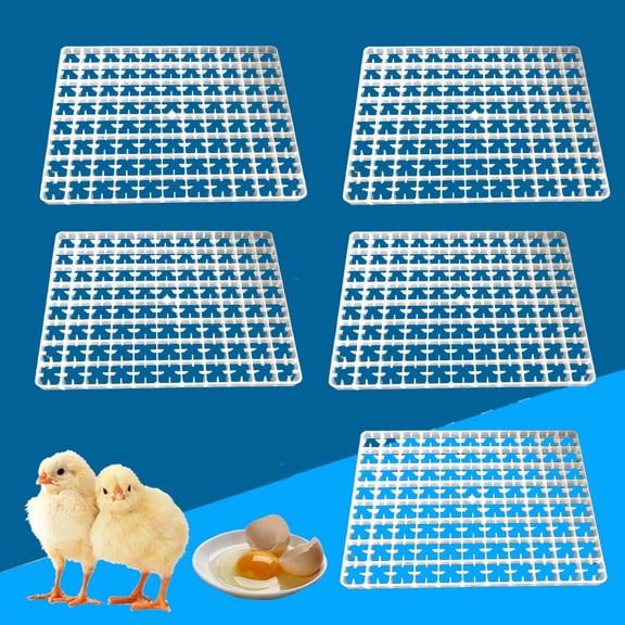 Fichiouy 88-Grid Automatic Egg Hatcher Storage Container 5Pcs Brooder Tray Device for Chicken Duck Geese Bird