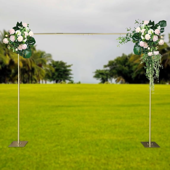 Fichiouy 9.8*9.8ft Metal Flowers Backdrop Stand Photography Background Frame for Wedding Party
