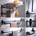 thumbnail image 1 of 9PCs Bathroom Wall Mount Pendant Set Toilet Hardware Pendant Towel Rack Combination Hanger Hook Paper/Brush Holder Shelf, 1 of 9