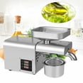 thumbnail image 1 of Fichiouy Automatic Small Oil Press Machine 304 Stainless Steel Peanuts Walnuts Press with Temperature Control 110V 610W, 1 of 9