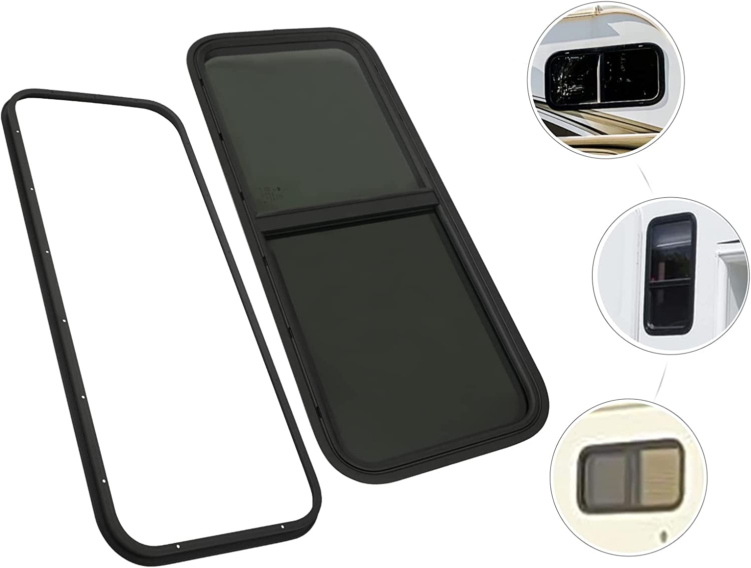 Fichiouy Black Universal RV Window for RV Window Replacement - Walmart.com