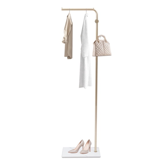 Fichiouy Coat Hanger Clothes Organizing Rack Multifunctional Storage Iron Rock Slab Gold
