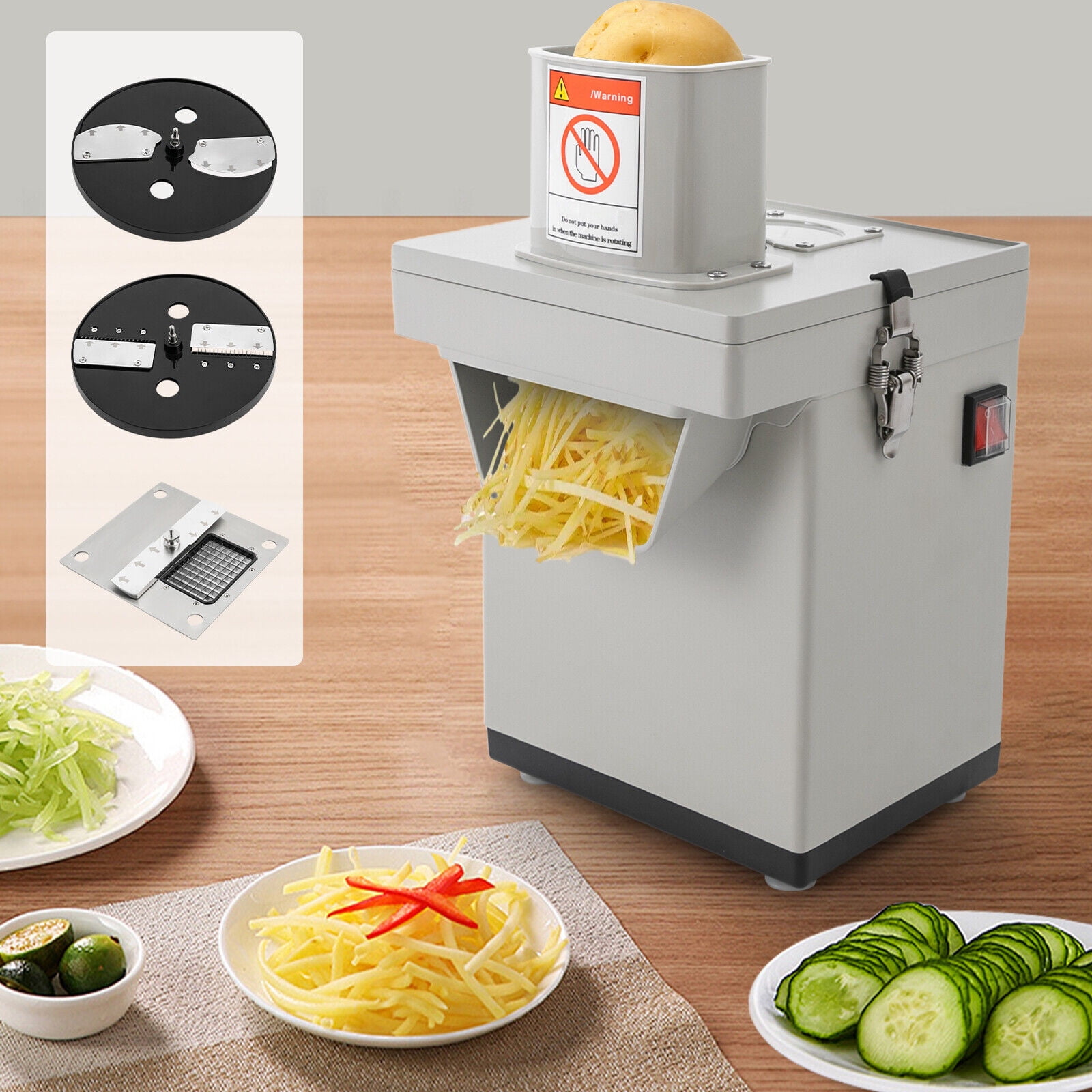 Fichiouy Commercial Dicing Machine Multifunctional Electric Vegetable