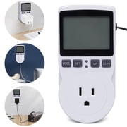 Fichiouy Digital Thermostat Outlet Plug Temperature Controller Socket Heating Cooling for Heater Fan Celsius/Fahrenheit Display